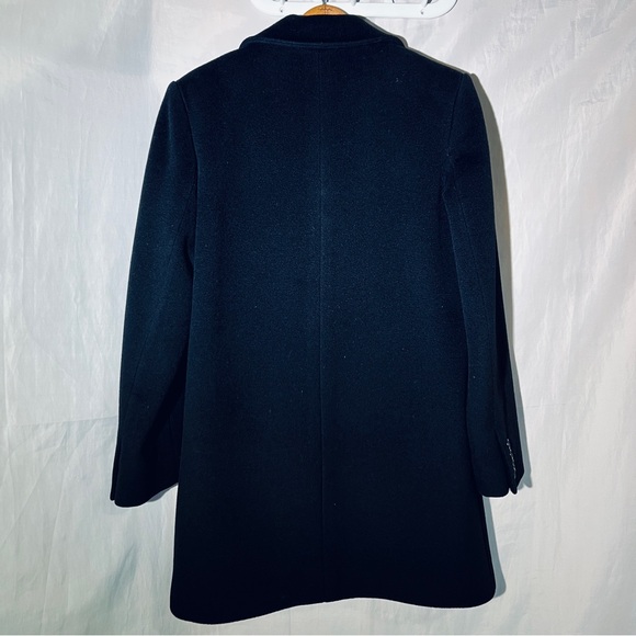 Vintage 1990s Calvin Klein 100% Merino Wool Single Breasted Walker Car Coat - 8 - Picture 2 of 15